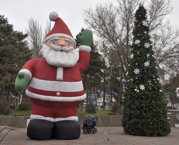 Weihnachtsmann will Glück im neuen Jahr — Stockfoto