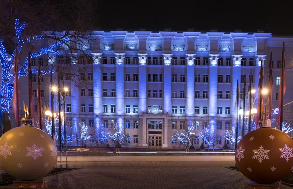 Rostov-on-Don en las iluminaciones de Navidad — Foto de Stock