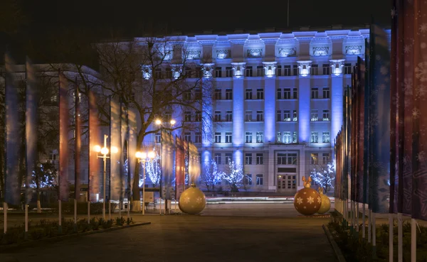 Rostov-on-Don in the Christmas illuminations — Stock Photo, Image