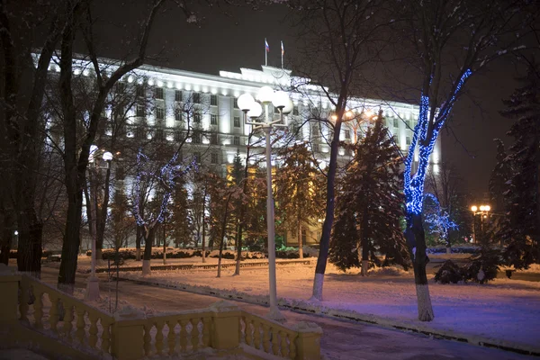 Rostov-on-Don in the Christmas illuminations — Stock Photo, Image