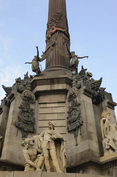 Columbus Monument i Barcelona, Spanien - Stock-foto