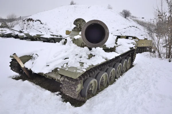 Раненый русский танк — стоковое фото