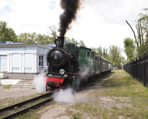 Smalspoor stoom locomotieven — Stockfoto