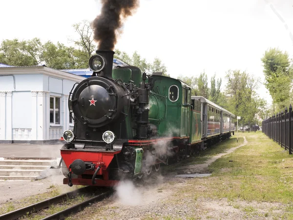 Narrow-gauge steam locomotive type — Stock Photo, Image