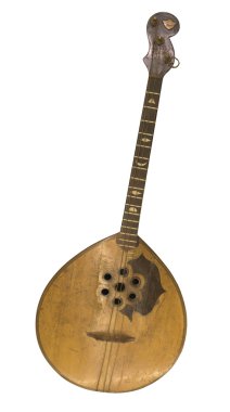 Bas domra. Dize Mızraplı müzik aleti. Saint Petersbur