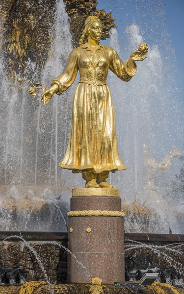 The fountain Friendship of the USSR's, Moscow — Stock Photo, Image