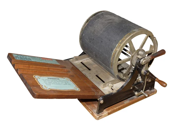 Mimeograph- screen printing machine. 1909 — Stock Photo, Image