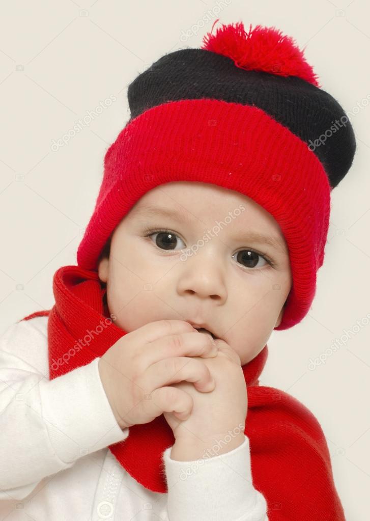 infant red hat