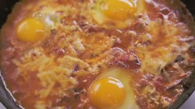 İsrail rafadan yumurtalı shakshuka peyniri daire şeklinde döner..