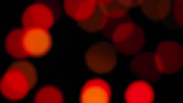 Bokeh Flou Sur Fond Noir Rayons Diode Couleur Sur Fond — Video