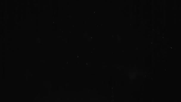 明亮的彩烟花映衬着漆黑的夜空 — 图库视频影像