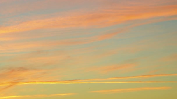 Time-lapse cielo tramonto con nuvole in esecuzione è dipinto in colore bordeaux — Video Stock