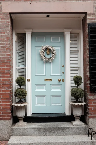 Luxusní modré dveře — Stock fotografie