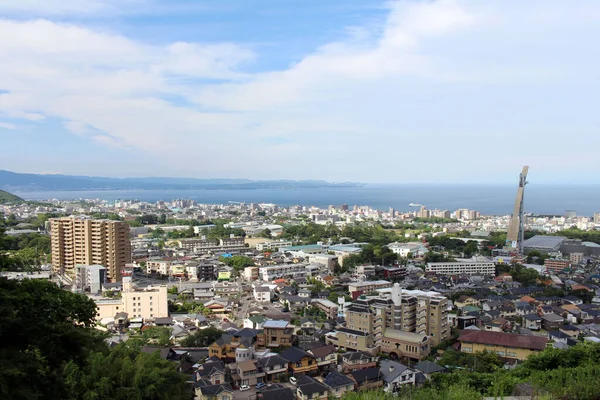 Vista Panorámica Ciudad Beppu Torre Crucero Mar Prefectura Oita Japón —  Fotos de Stock