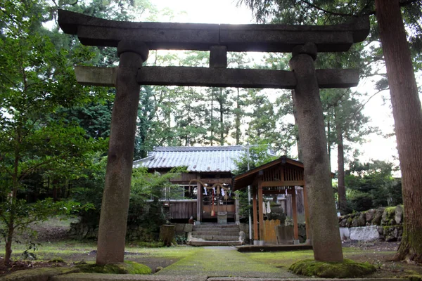 Puerta Motomuratenmanten Jinja Santuario Japonés Las Afueras Beppu Japón Tomado —  Fotos de Stock