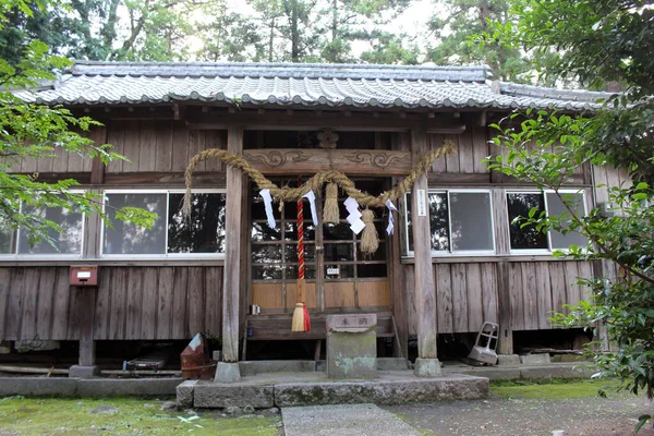 Motomuratenmanten Jinja Japanilainen Puinen Pyhäkkö Bepun Laitamilla Japanissa Otettu Kesäkuussa — kuvapankkivalokuva