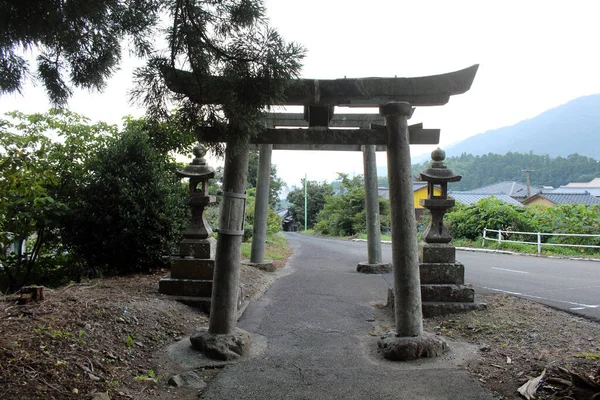 Cancello Ikime Jinja Santuario Giapponese Nella Periferia Beppu Giappone Preso — Foto Stock