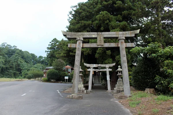 Brána Ikime Jinja Japonská Svatyně Okraji Beppu Japonsku Pořízeno Červnu — Stock fotografie
