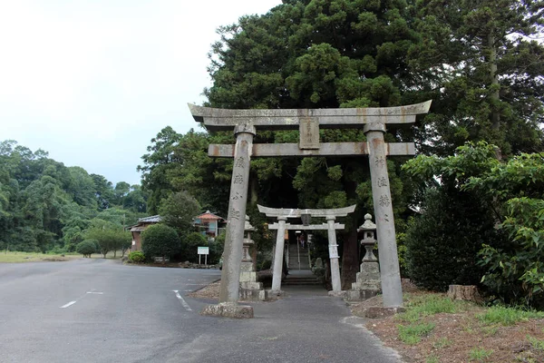 Gate Ikime Jinja Japanese Shrine Outskirt Beppu Japan Taken June — Stock Photo, Image