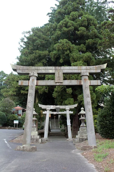 Porten Till Ikime Jinja Japansk Helgedom Utkanten Beppu Japan Tagen — Stockfoto