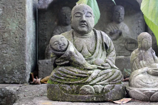 Статуя Будды Дзидзо Японском Храме — стоковое фото