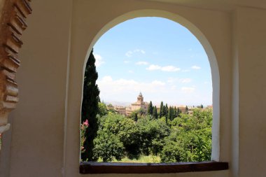 Mağripli Pencere Kale ve şehir, Granada, İspanya Temmuz 2024