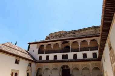 Dağ ve Tepe Manzarası Alhambra Granada, İspanya, Temmuz 2024