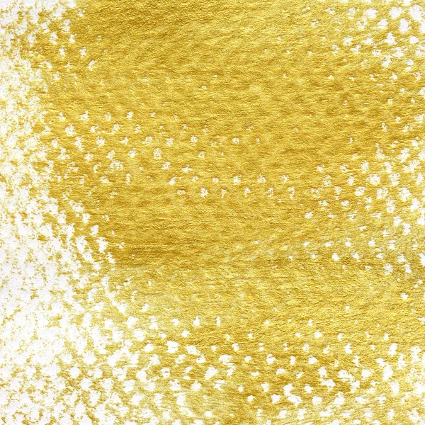 Gold textured painting on white background — Stock Photo, Image