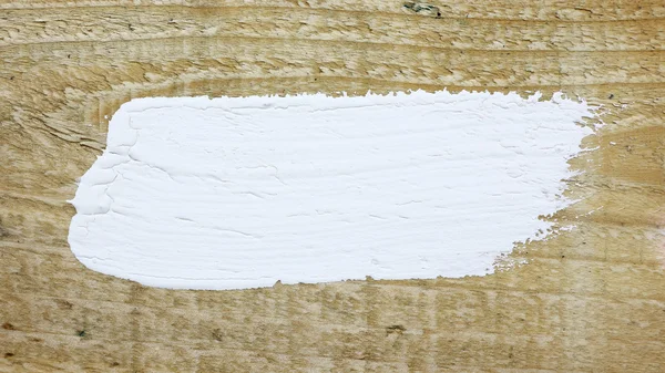 Espaço de pintura branca no fundo de madeira — Fotografia de Stock