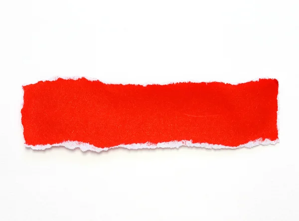Rote Papierrisse auf weißem Hintergrund — Stockfoto