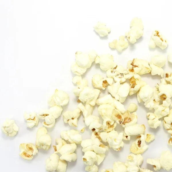 Popcorn on the white background — Stock Photo, Image