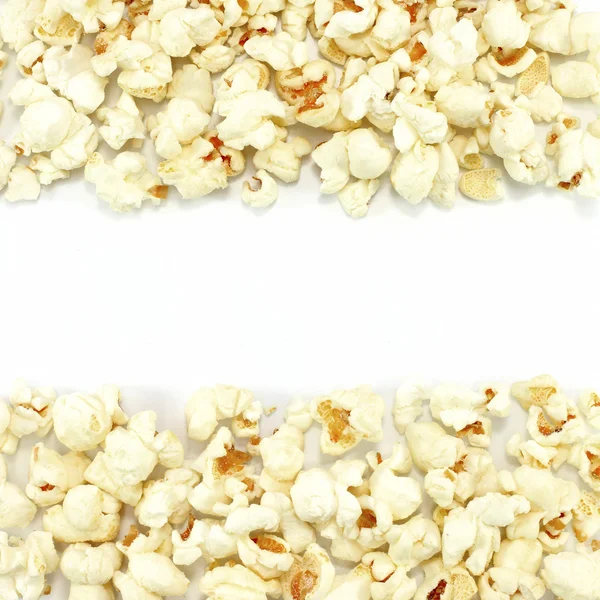 Popcorn on the white background — Stock Photo, Image