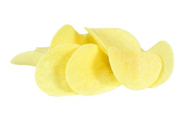Patates cipsi beyaz arkaplanda izole