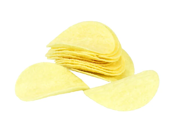 Potato chips isolated on white background — Stock Photo, Image