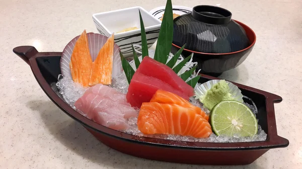 Sashimi satt – stockfoto