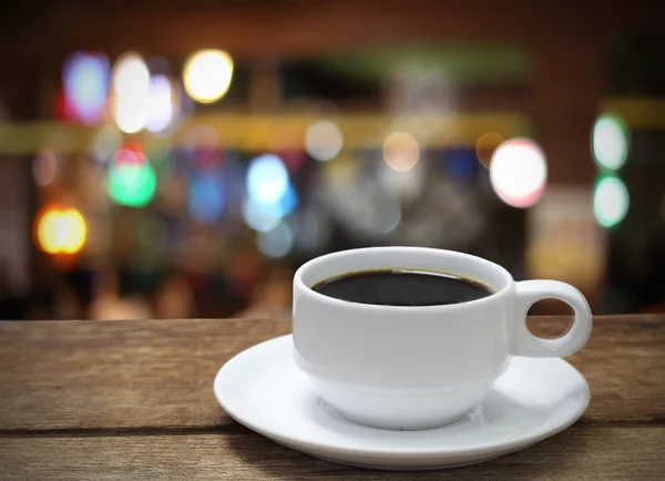 Kaffeetasse defokussiert Bokeh Hintergrund — Stockfoto