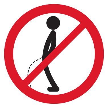 Hiçbir peeing işareti sembol vektör