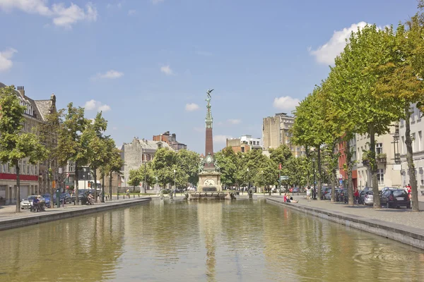 Place Sainte-Catherine en Bruselas Imagen De Stock