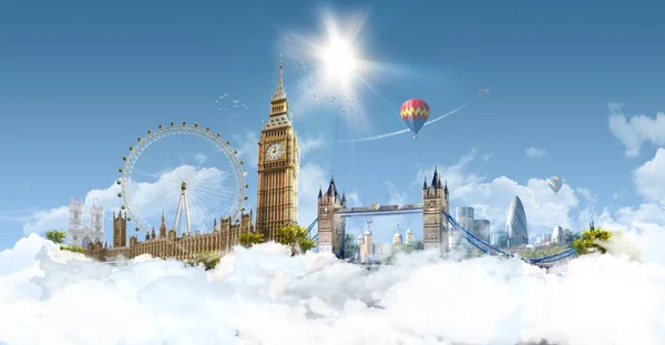 Londra Cenneti - ünlü simgelerin fotoğraf kompozisyonu 