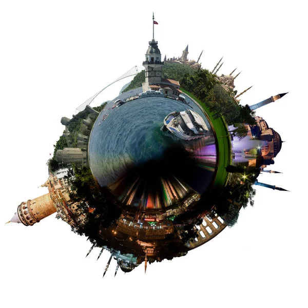 Πλανήτης Κωνσταντινούπολη Miniature Planet Istanbul Κάθε Σημασία Εικόνα Αρχείου