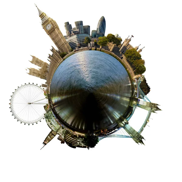 Planet London Miniaturplanet Von London Mit Allen Wichtigen — Stockfoto