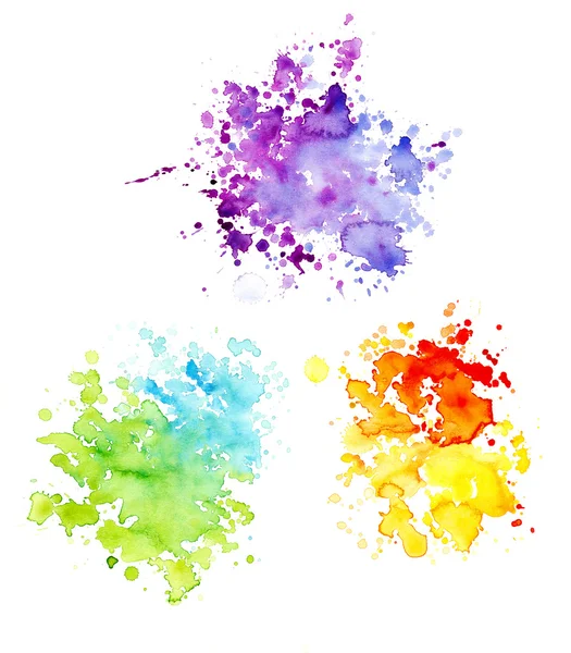 3 colorful splash — Stock Photo, Image