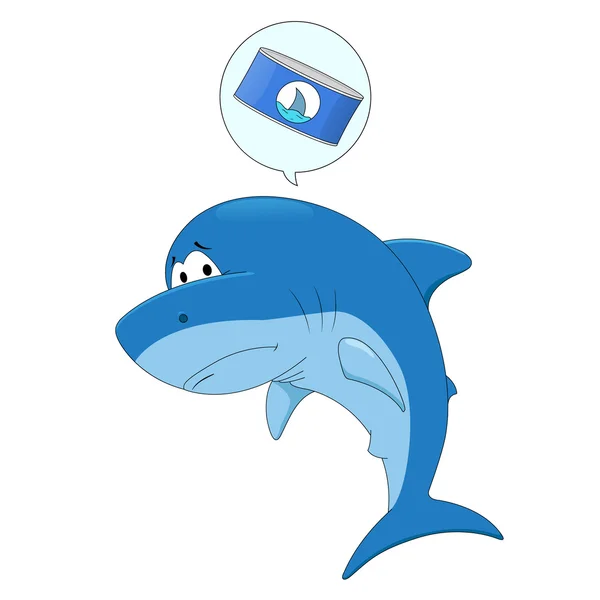 Smutný žralok — Stockový vektor
