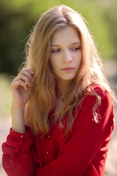 Retrato de menina bonita — Fotografia de Stock