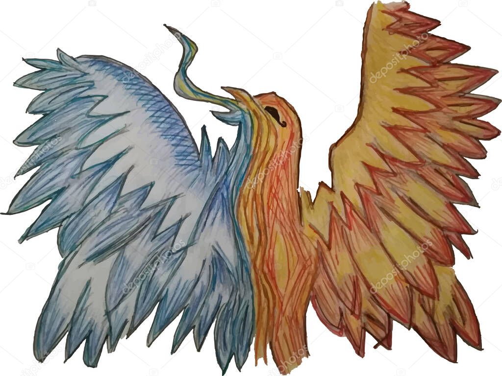 Simbolo phoenix tatuaggio stemma