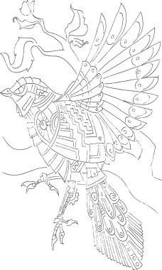 Illustrazione vettoriale di un corvo meccanico