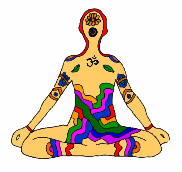 adam beyaz bir arka plan meditasyon