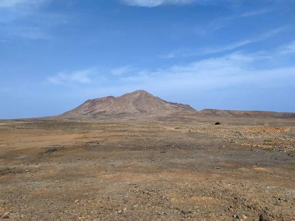 Zerklüftete Wüstenlandschaft Inneren Der Insel Sal Kap Verde — Stockfoto