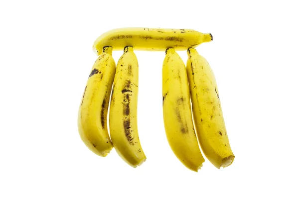Los plátanos se disponen como símbolo de henge de piedra, aislado en la espalda blanca —  Fotos de Stock