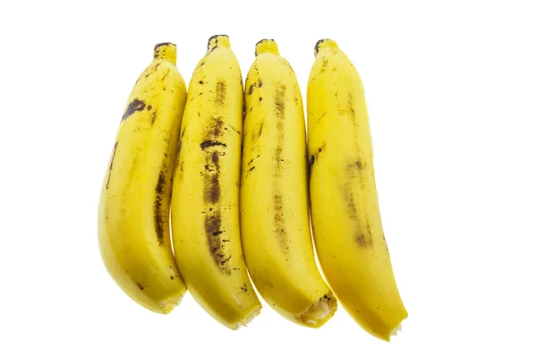Muchos plátanos disposición vertical aislado sobre fondo blanco —  Fotos de Stock